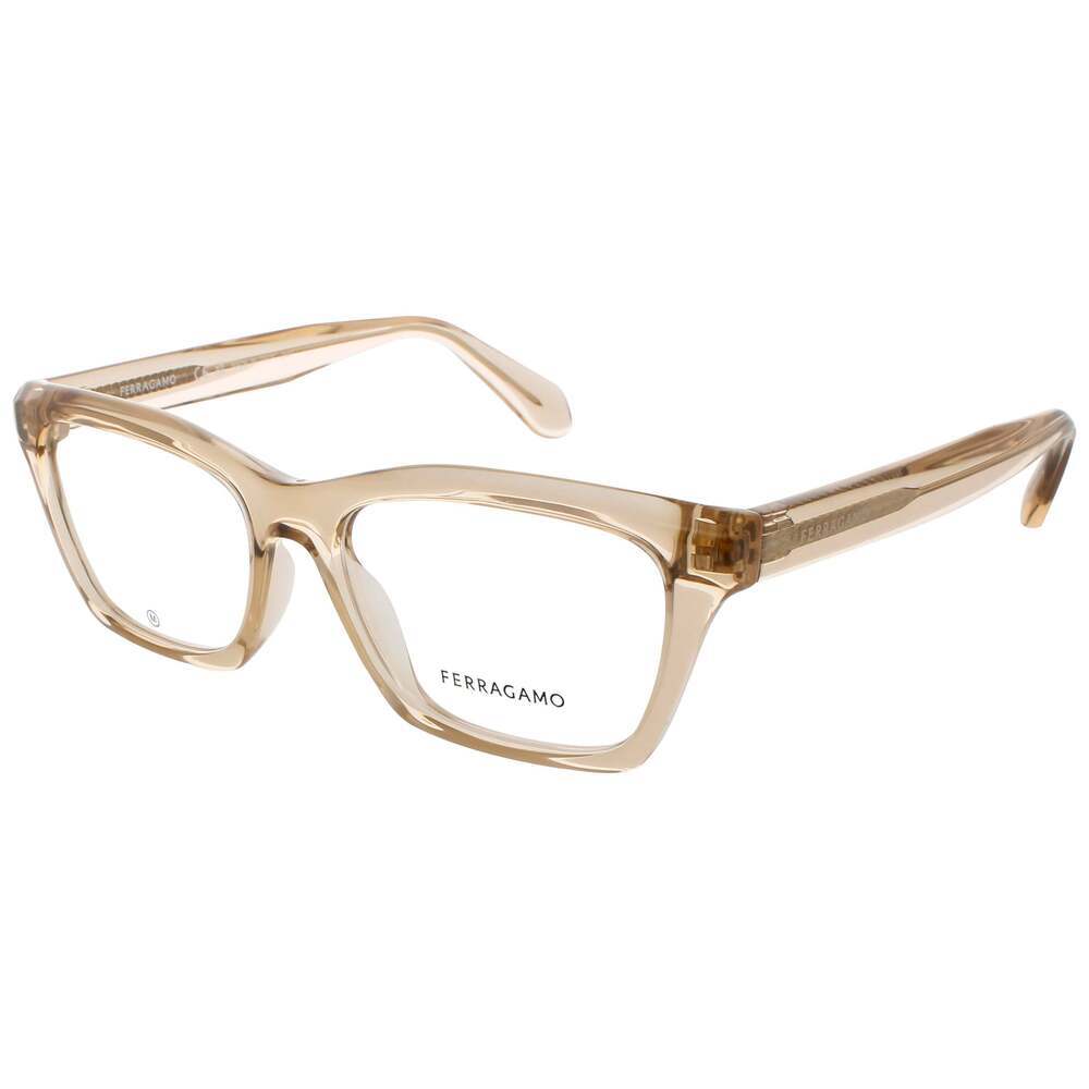 NWT Salvatore Ferragamo SF2986 Transparent Beige 53mm Eyeglasses